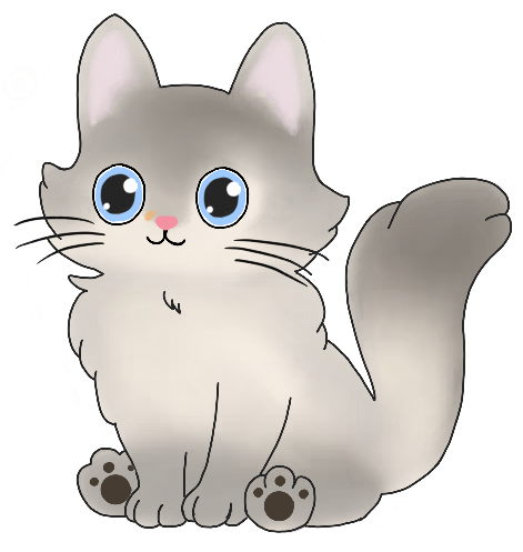 Misi, gatita gris clara de CatlOOK con ojos azules